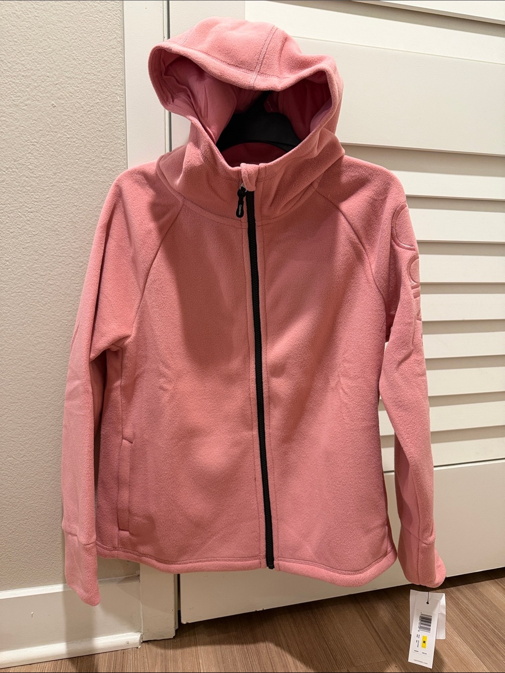 Calvin Klein Dusty Pink Hooded Fleece Jacket